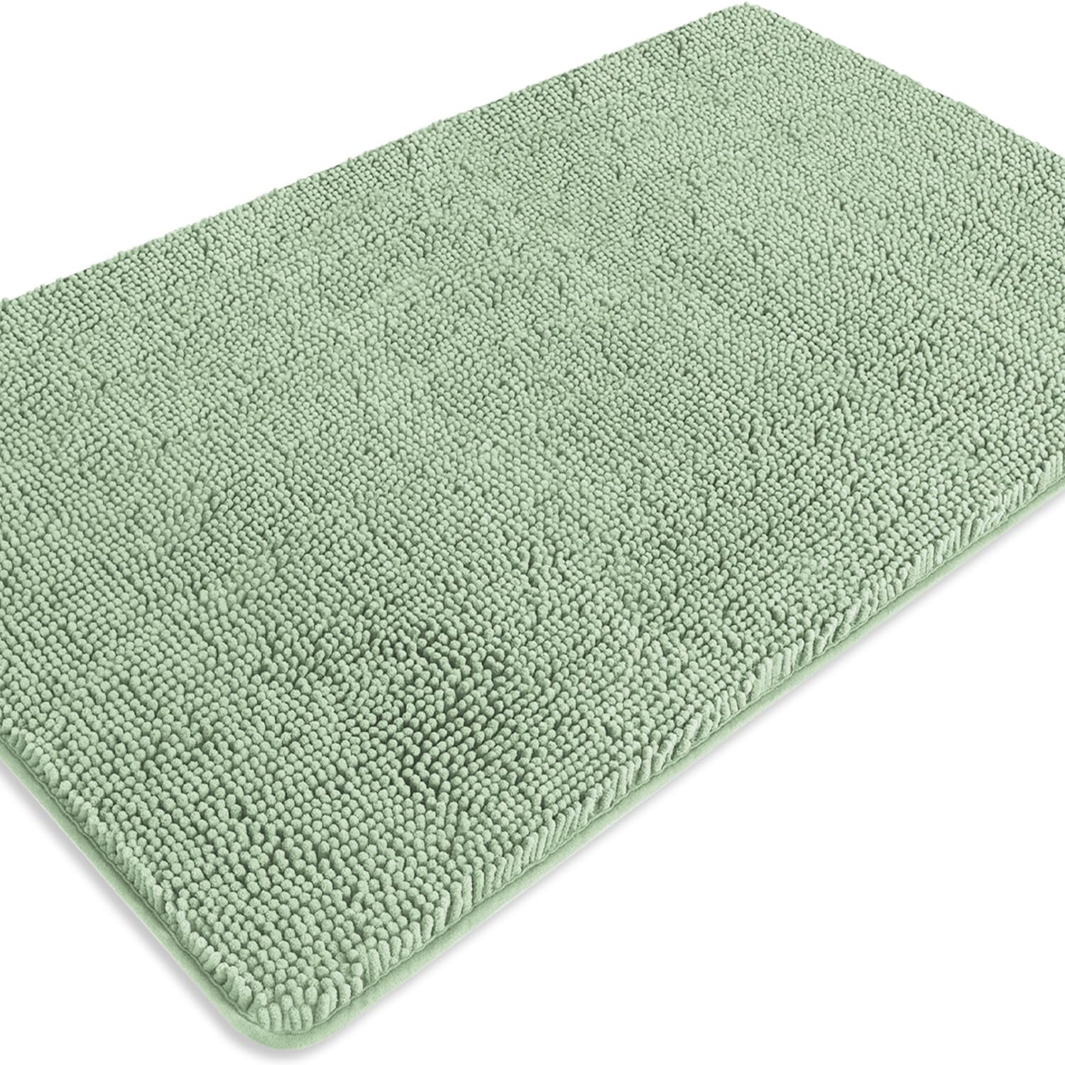 PureSwan Bathroom Runner Rug 30 x 50 Inch – Extra Large Long Bath Mat | Absorbent and Washable Thick Chenille Bath Rug Non-Slip Runner Rug for Bathroom, Shower, Sink(Sea Foam)