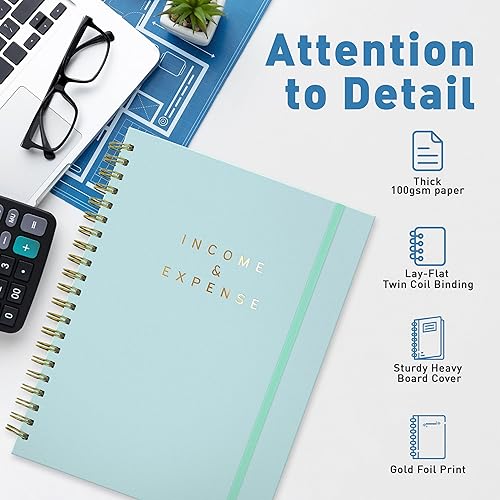 Miniatura 2 de S&O - Cuaderno de registro de ingresos y gastos para una mejor gestión del dinero, libro de registro de contabilidad, libro de registro de ingresos