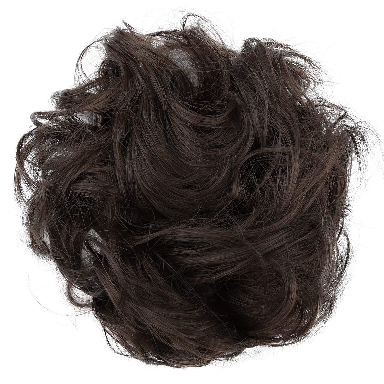 CAISHA Messy Scrunchie Bun Voluminous Wavy Hairpiece Heat-resistant Synthetic Fibres Brown Mix G15A