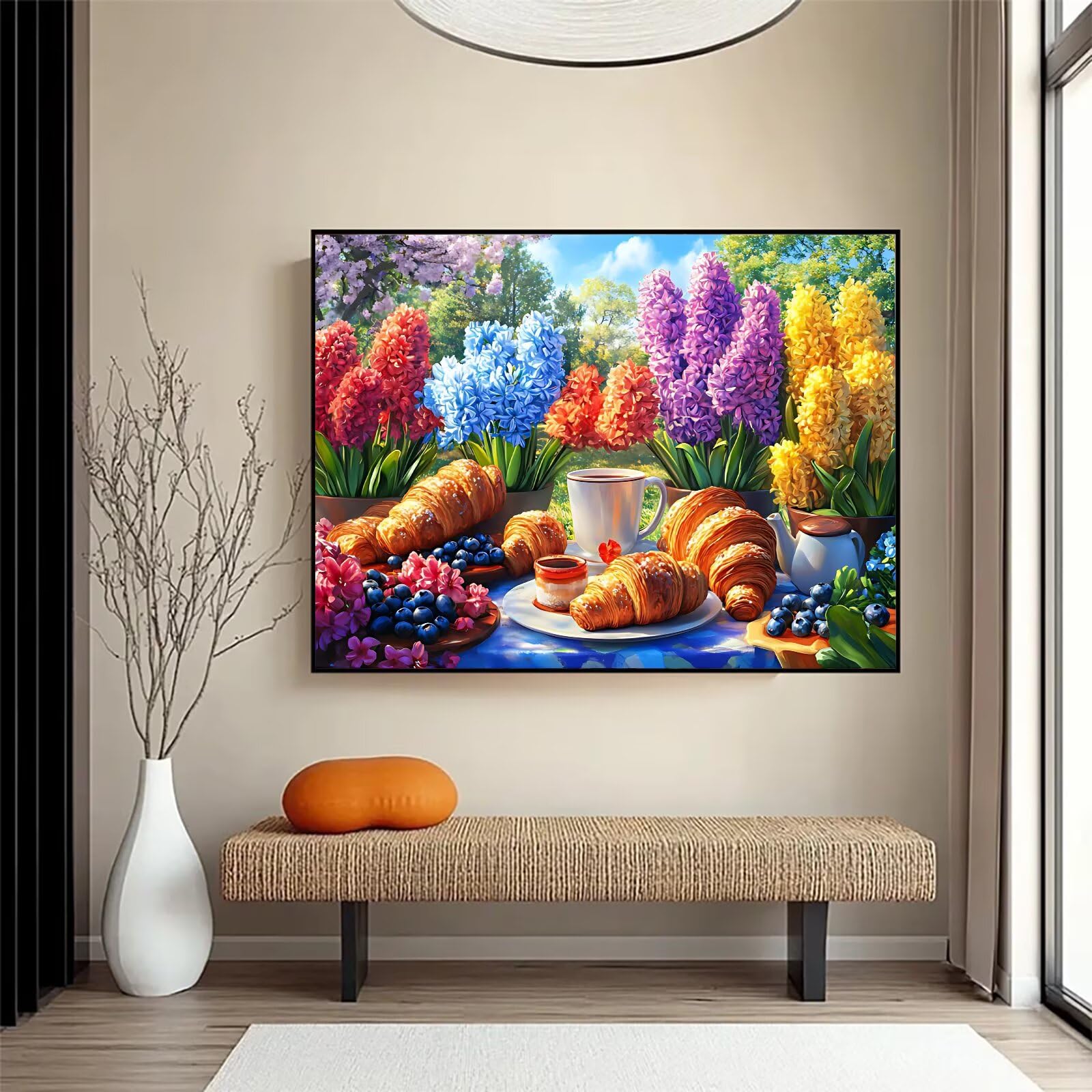 Flower Diamond Art, zestawy do malowania diamentami 5D dla dorosłych 61 x