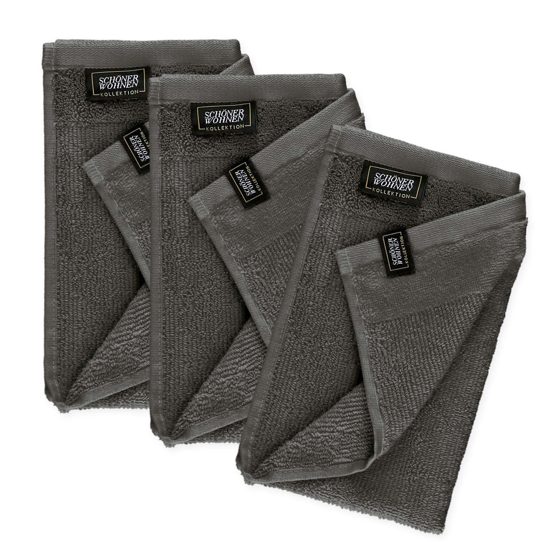 Serviette pour le visage séchage rapide en coton éponge compact lot de 3