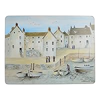 Creative Tops - Tovagliette con Retro in Sughero con Motivo “Cornish Harbour”