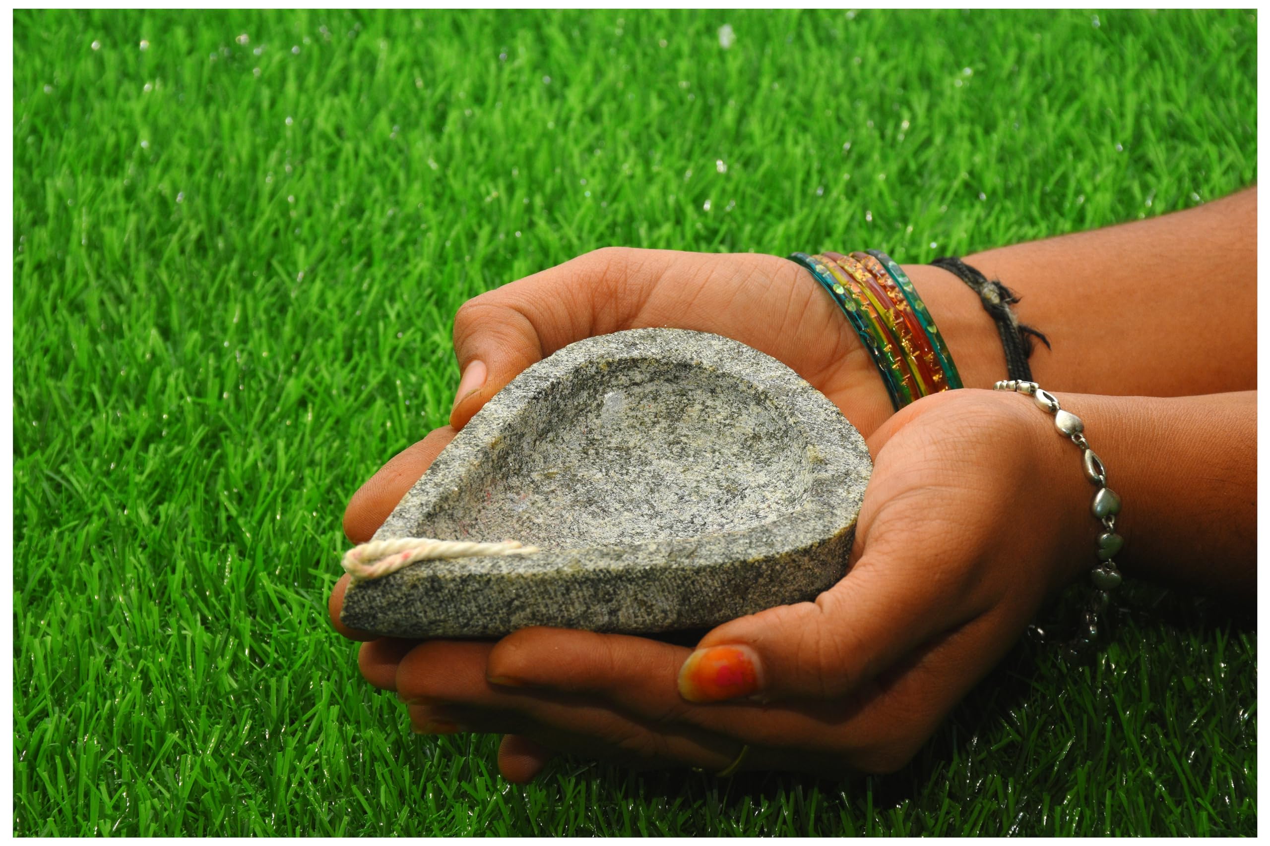MYNAKSHA Granite Stone Diya/Heavy Duty Oil Lamp/Agal Vilakku/Decorative Diya for Diwali Decorations and Navratri Decorations (Grey_3.5inch) Pack of 2 (B0CM3NXXNF) Amazon Price History, Amazon Price Tracker