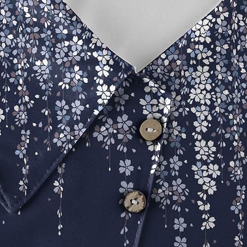 Miniatura 2 de Camisetas de manga larga con cuello en V y solapa para mujer, con botones sólidos, estilo vintage, casuales, blusas cómodas