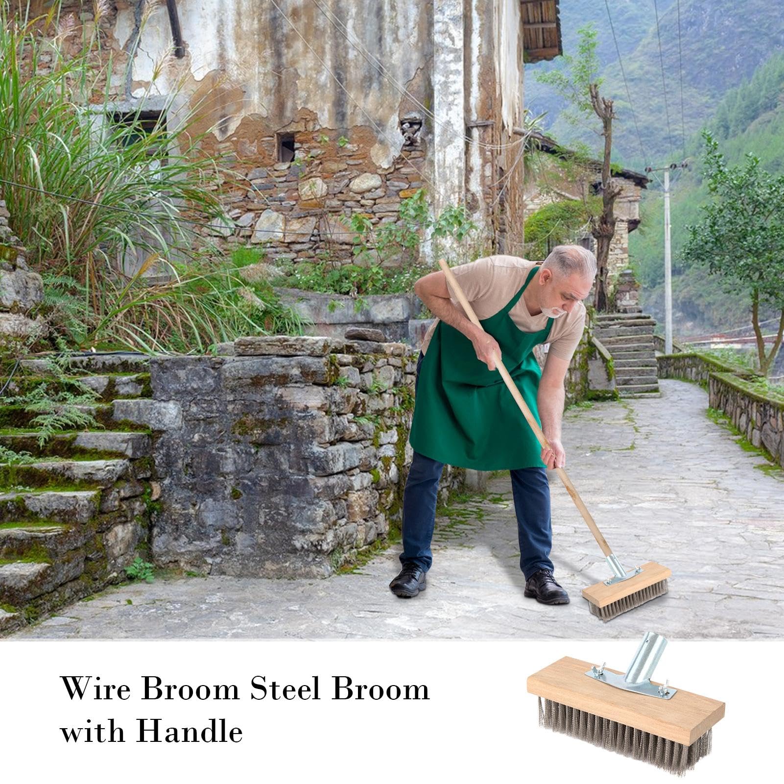 FRCOLOR Balai à Poils Balai pour Essuyer le Sol Balai de Nettoyage Domestique Balai à Long Manche Brosse pour Sol FRCOLOR Balai à Poils Balai pour Essuyer le Sol Balai de Nettoyage Domestique Balai à Long Manche Brosse pour Sol