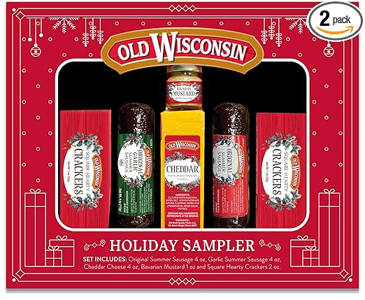 Old World Sausage and Wisconsin Swiss and Cheddar Cheese Set Holiday Treats