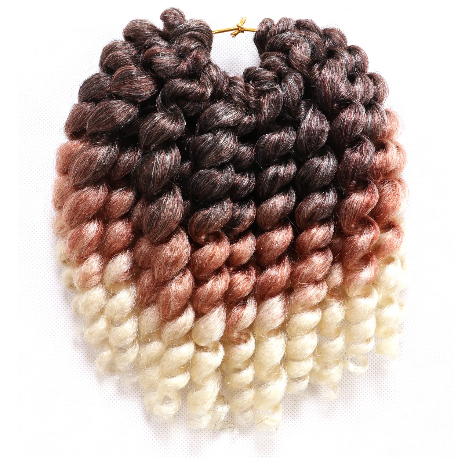 8 Inch Jamaican Bounce Crochet Hair 22 Strands Jumpy Wand 4 Packs Curly Crochet Hair for Black Women (8 Inch 4 Packs, 1B/30/613)