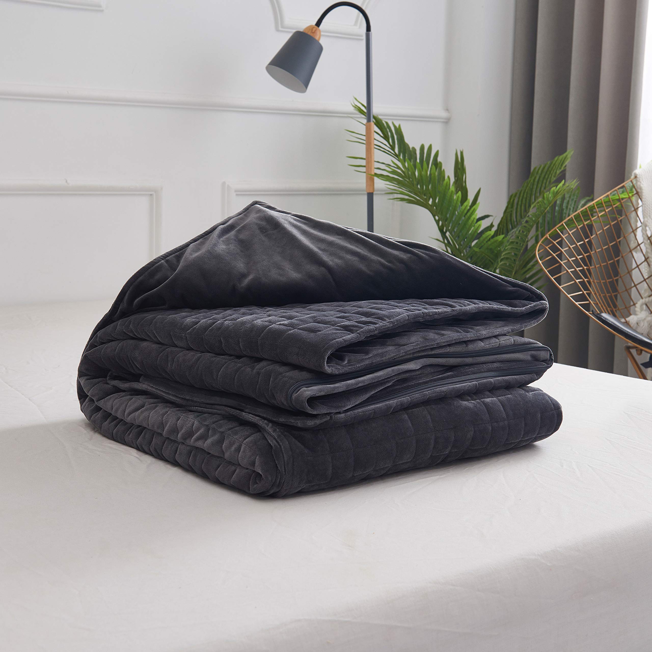 COOLZEN UltraCooling Weighted Blanket 25 lbs & Removable Cover