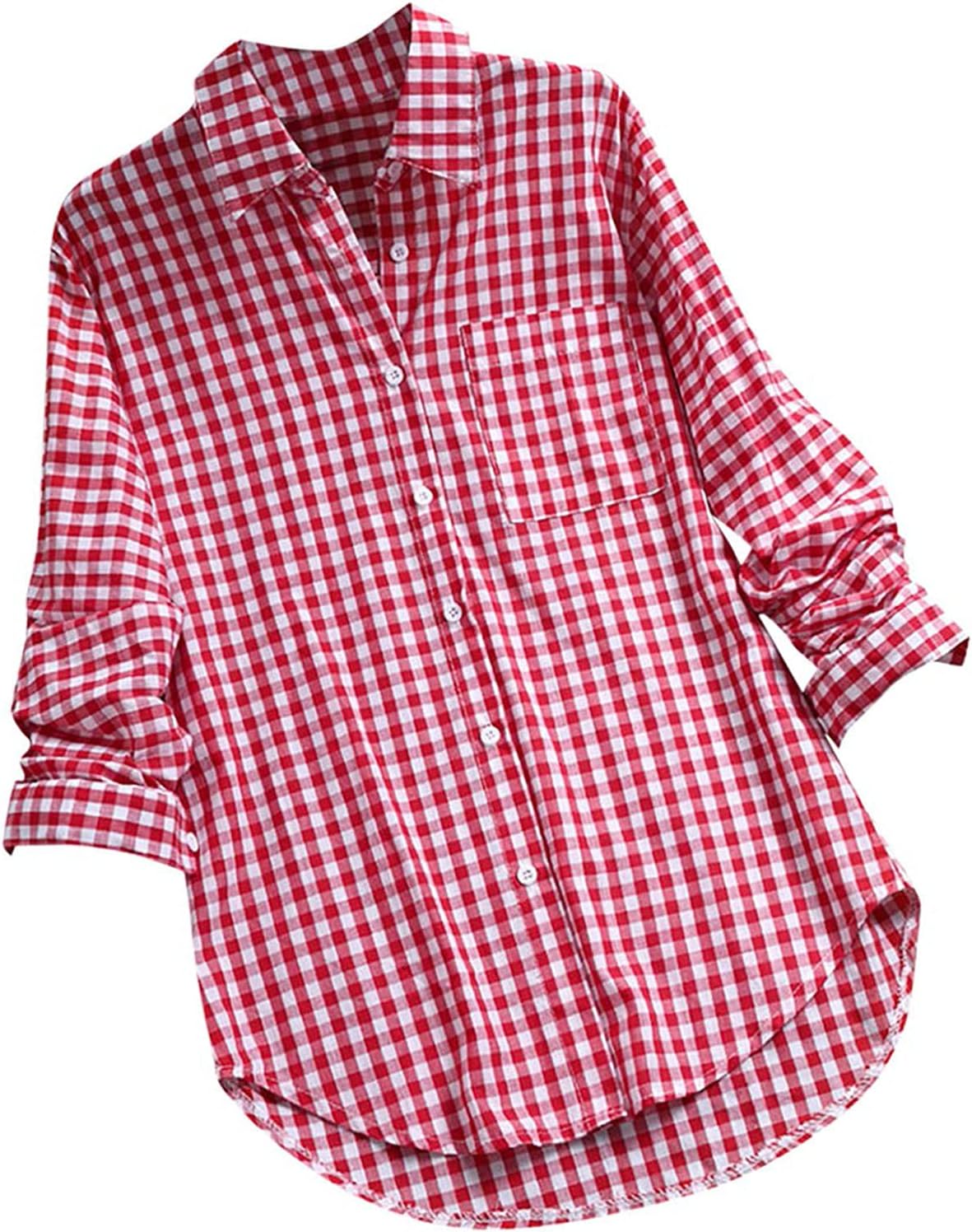 AMhomelyWomen Blouse Sale Clearance Party Elegant Short/Long Sleeve Tops for Work UK Stripe Long Sleeve Turn-Down Collar Button Loose Top Shirts Blouse Cute Halloween Christmas Dressy