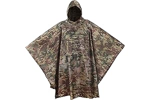 USGI Industries Military Style Heavy-Duty Rip-Stop Camouflage Rain Poncho