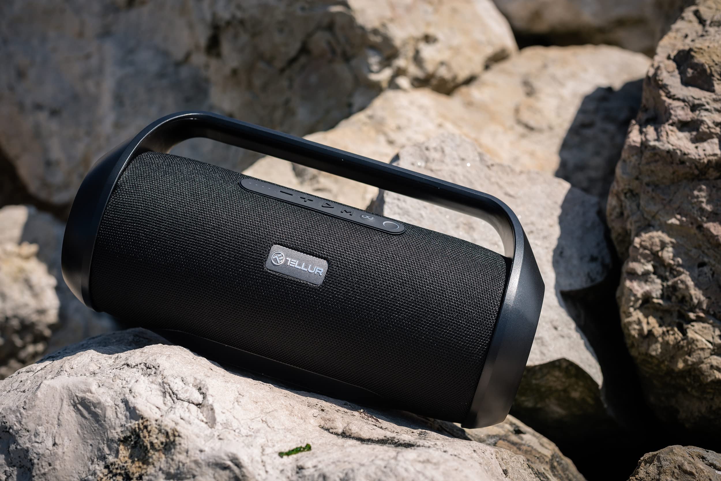 TELLUR Obia Przenośny Bluetooth Stereo, 50W, Technologia True Wireless Stereo, IPX5 Antynatryskowy, Przenośny Głośnik, Funkcja Głośnik, USB, Jack AUX 3,5 mm, Czarny