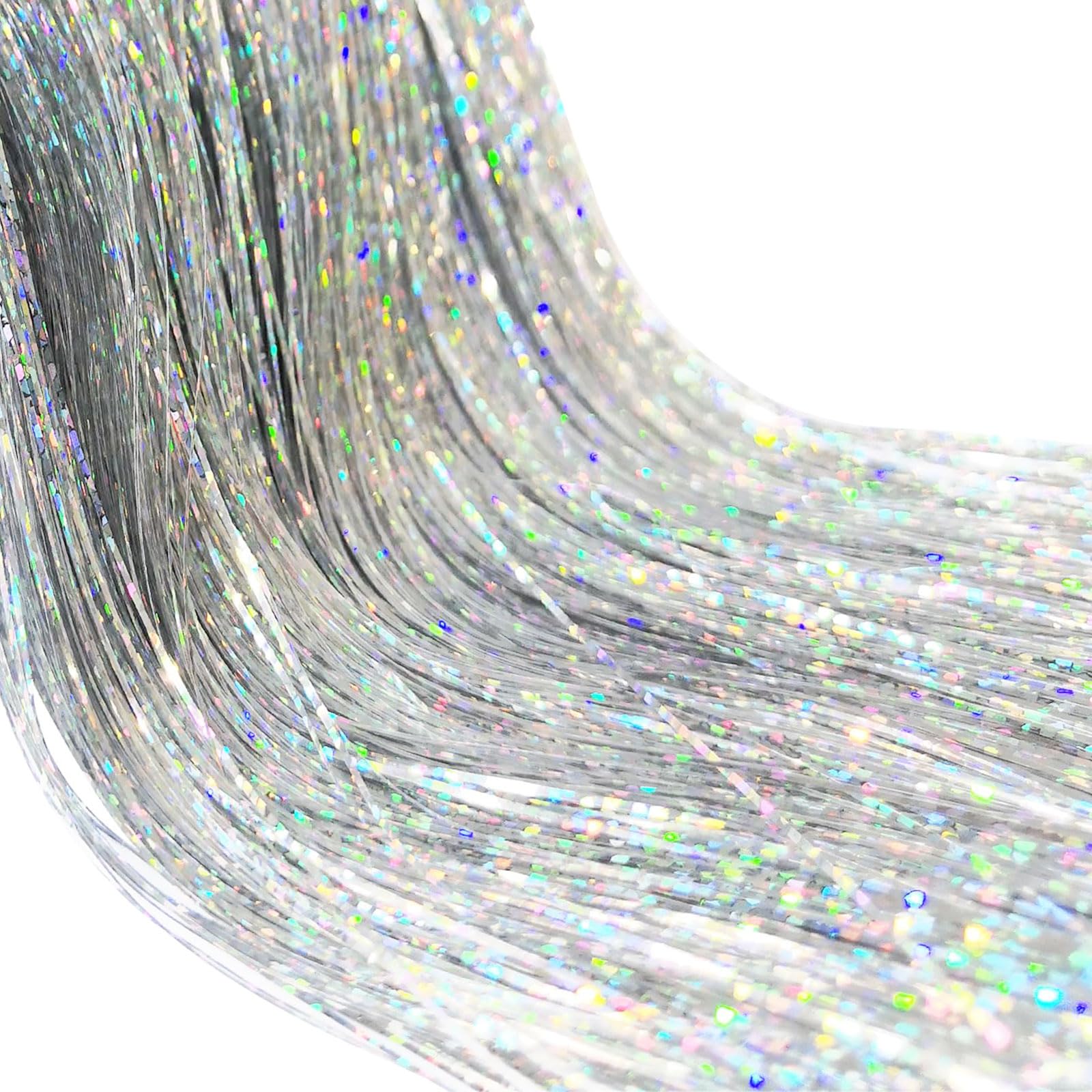 Fogcosy Silver 3000Pcs Tinsel Christmas Tree Decorations, 18.5In Aluminum Foil Tassel Extra Long Tinsel, Foil Christmas Lametta For Holiday Xmas Tree Decorations Indoor Outdoor Winter Home