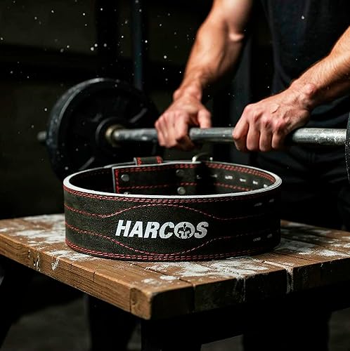 Miniatura 2 de Cinturón de cuero genuino irrompible, no desgarrable de 0.315 in, cinturón de gimnasio pesado para hombres y mujeres, cinturón de entrenamiento para