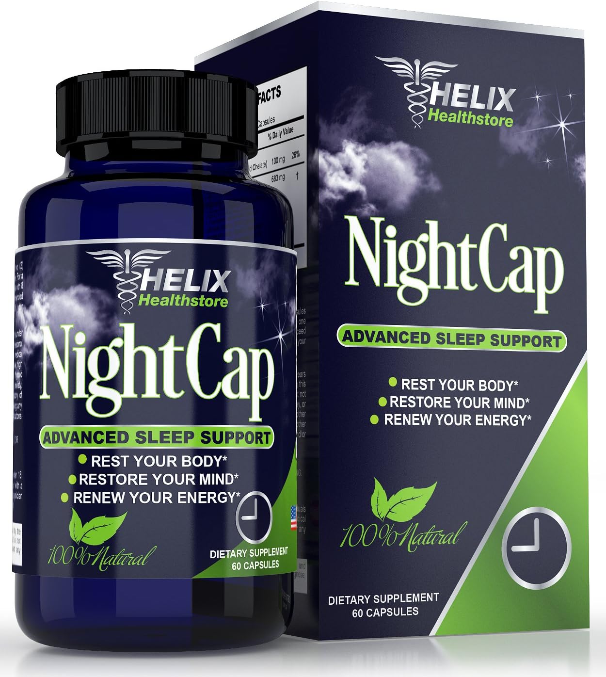 Natural Sleep Aid for Adults with Valerian Root Extract Melatonin GABA & Lemon Balm - Best Herbal Sleeping Pills Extra Strength - Deep Sleep Formula - Non Habit Forming Supplement - 60 Vegan Capsules