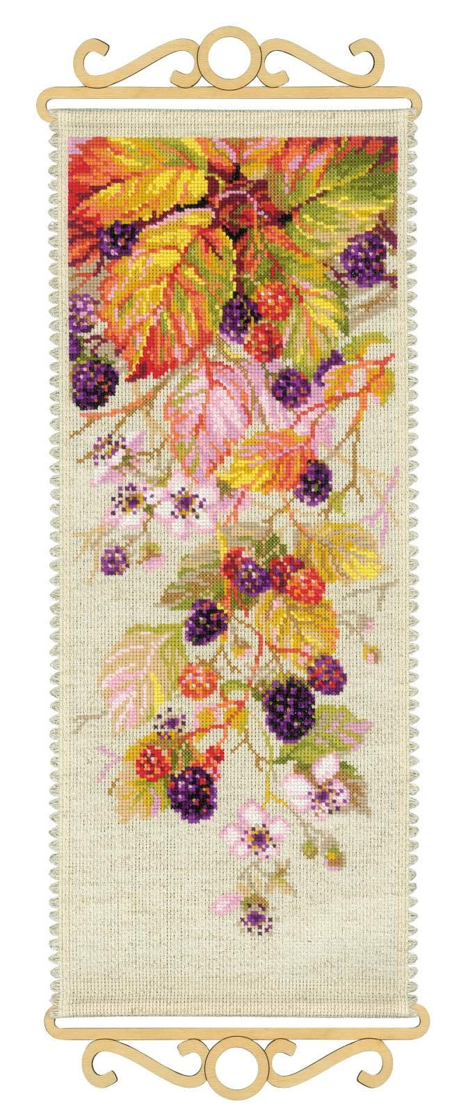 Riolis Multicolor Blackberry Banner Counted Cross Stitch