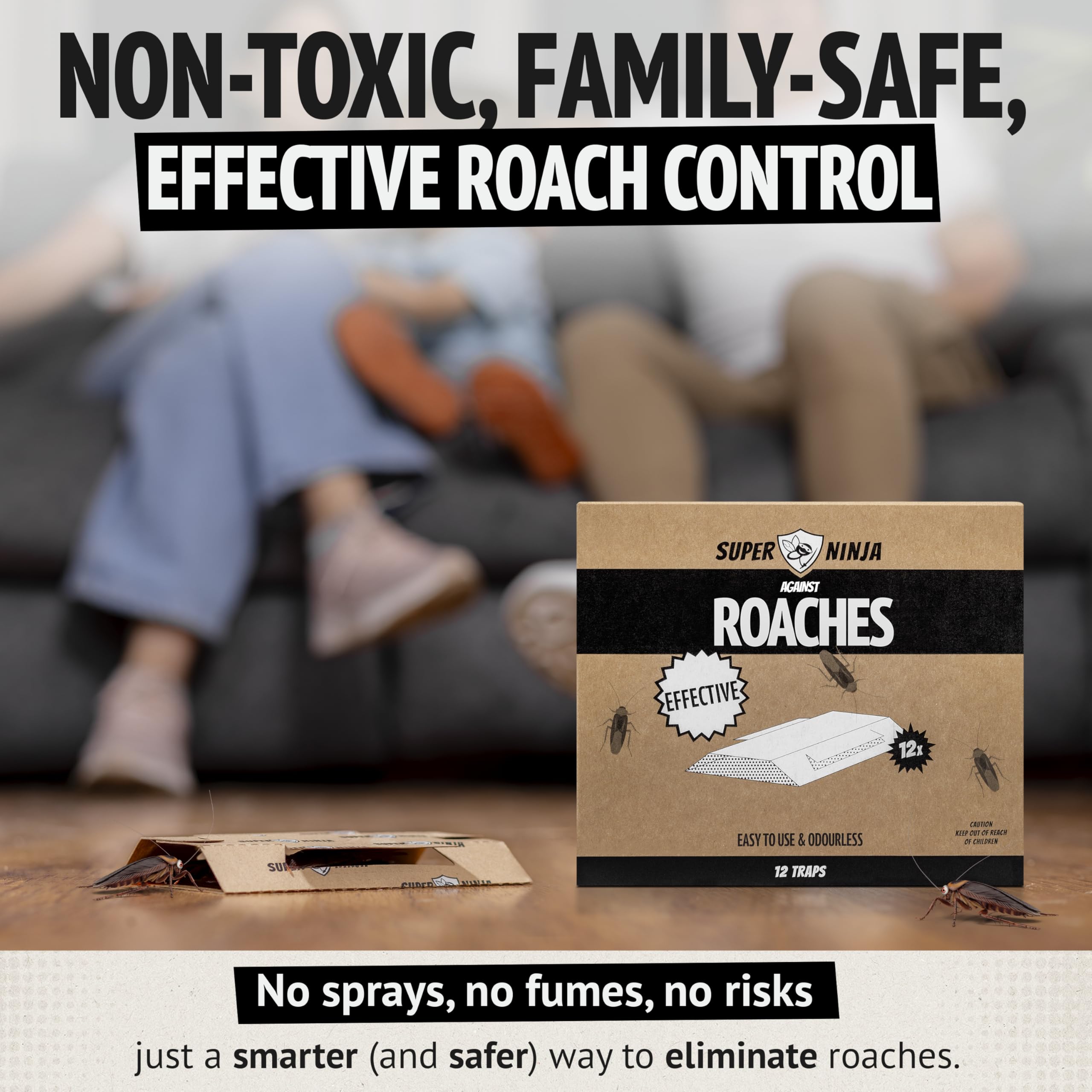 Amazon.com : Super Ninja Roach Traps Indoor – 12 Pack, Roach