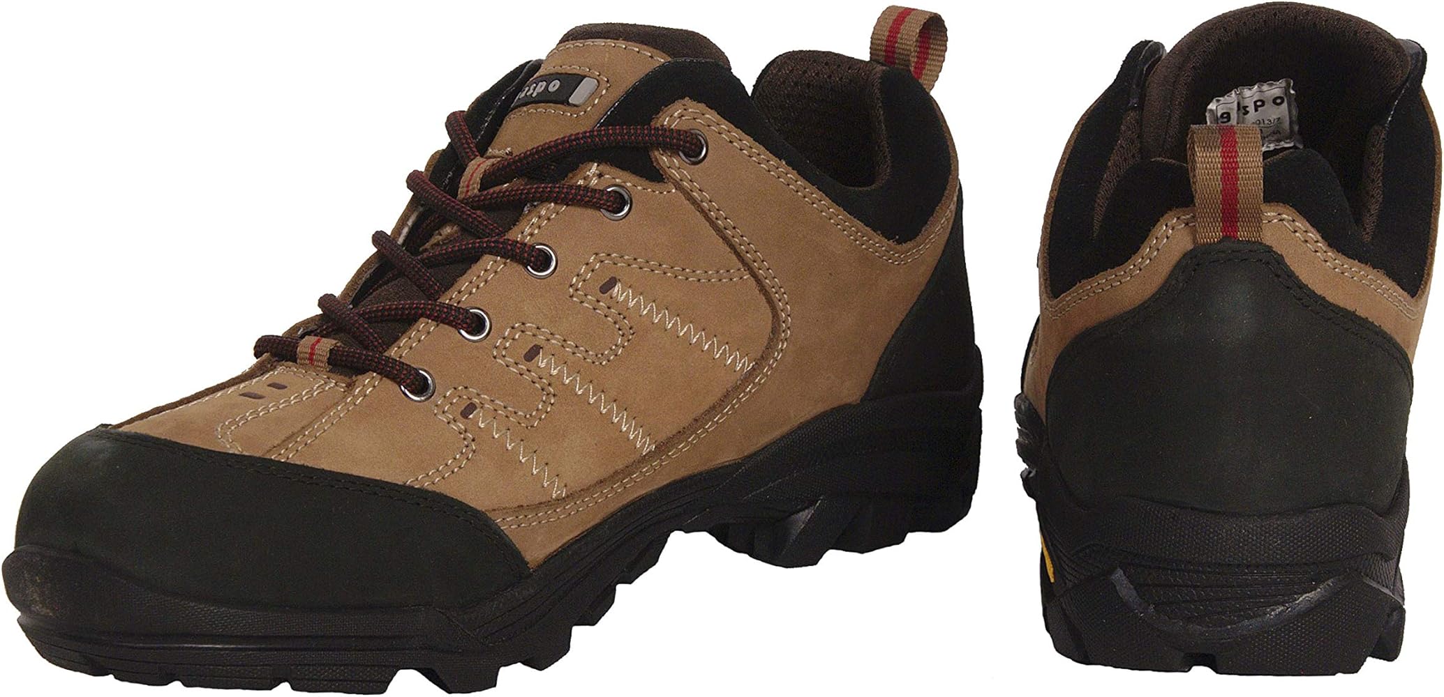 Mens leather walking shoes with vibram soles Clearance