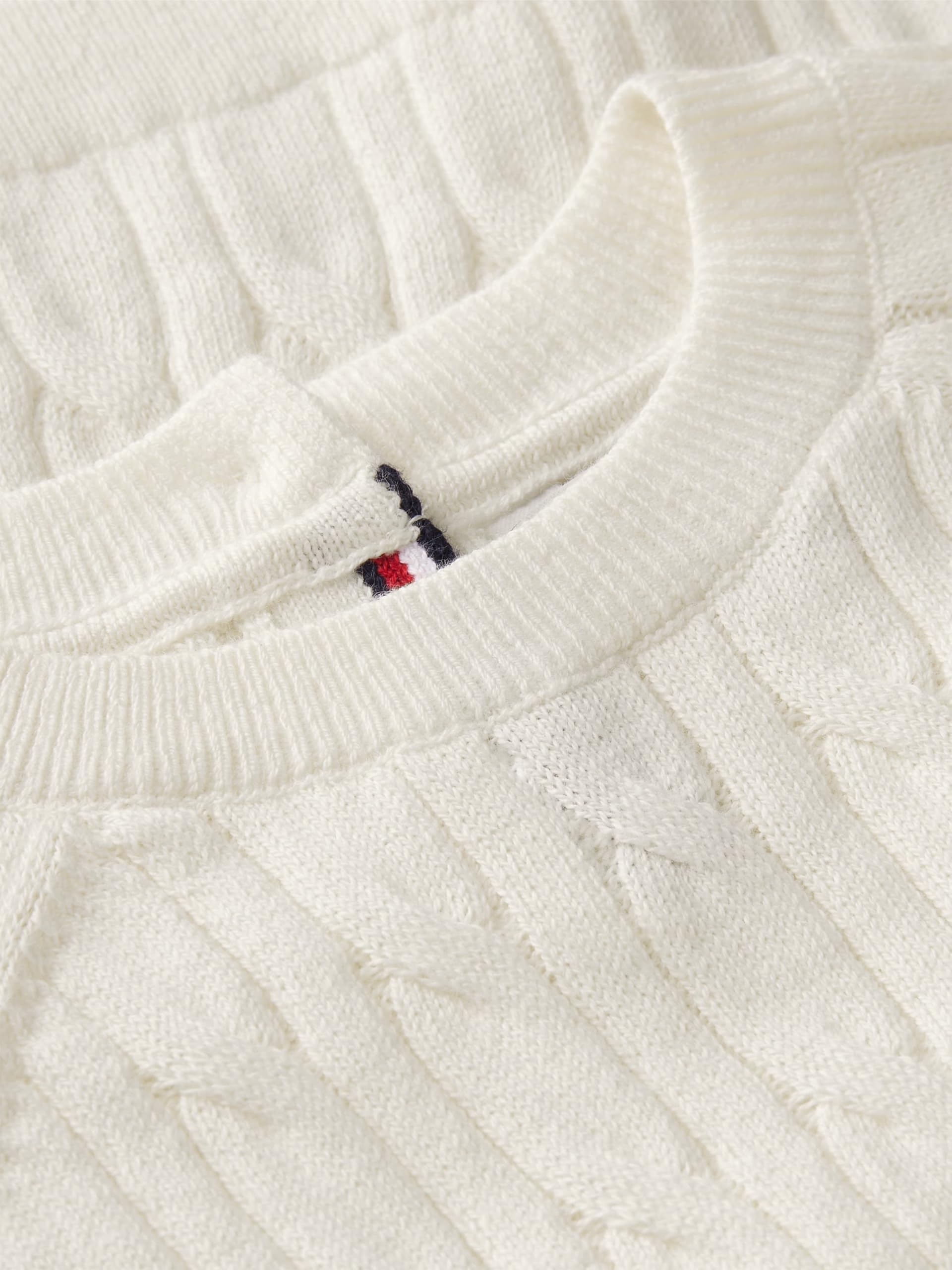 Tommy Hilfiger Newborn Cable Sweater Beanie Giftbox KN0KN02080 Set, YELLOW, 9 Month