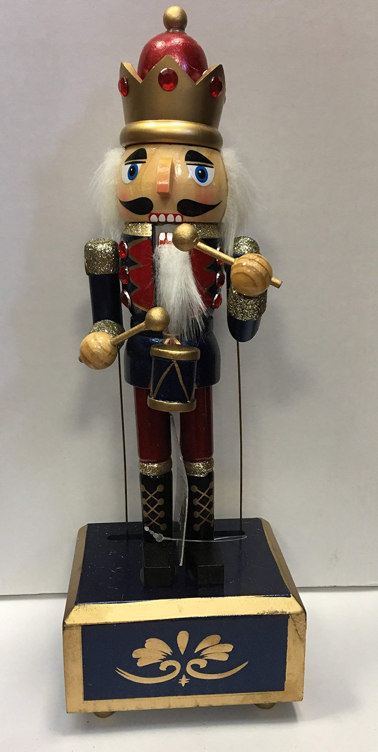 Musical en bois Casse-noisette de rouge et bleu Lot de 2?(30?cm)