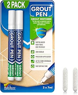 Grout Pen White Tile Grout Paint Marker: Waterproof Tile Grout Colorant ...
