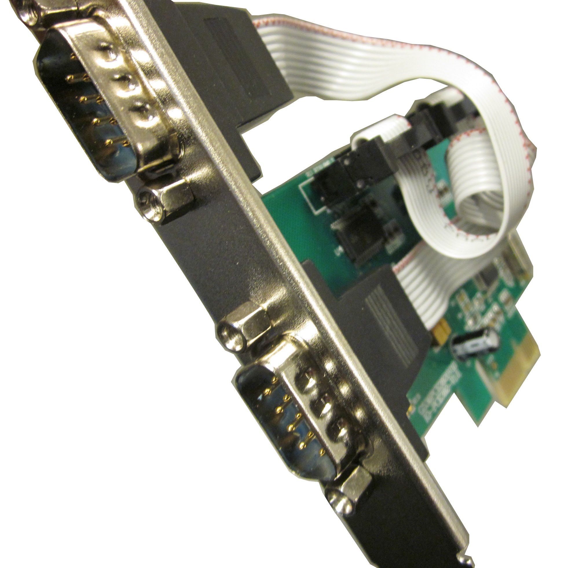 SYBA SI-PEX15037 2 Serial Ports PCI-e Controller Card with Low Profile Bracket, 1988191