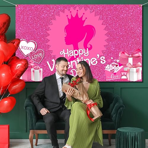 Miniatura 2 de Fondo para el día de San Valentín, fondo de fotos con purpurina rosa intenso para el día de San Valentín, suministros para el día de San Valentín,