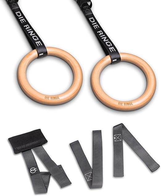 Die Ringe Turnringe Set Premium incl. Fußschlaufen & Türanker 32mm