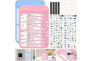 Audab Dry Erase Chore Chart for Kids Magnetic Checklist Board