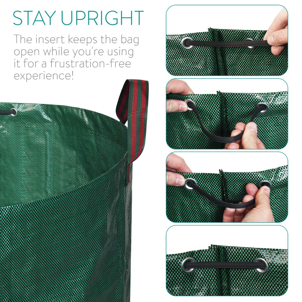 Sacs Pop-up Jardin 160L Navaris - 3 Sacs Réutilisables Pour Déchets Verts Et Feuilles