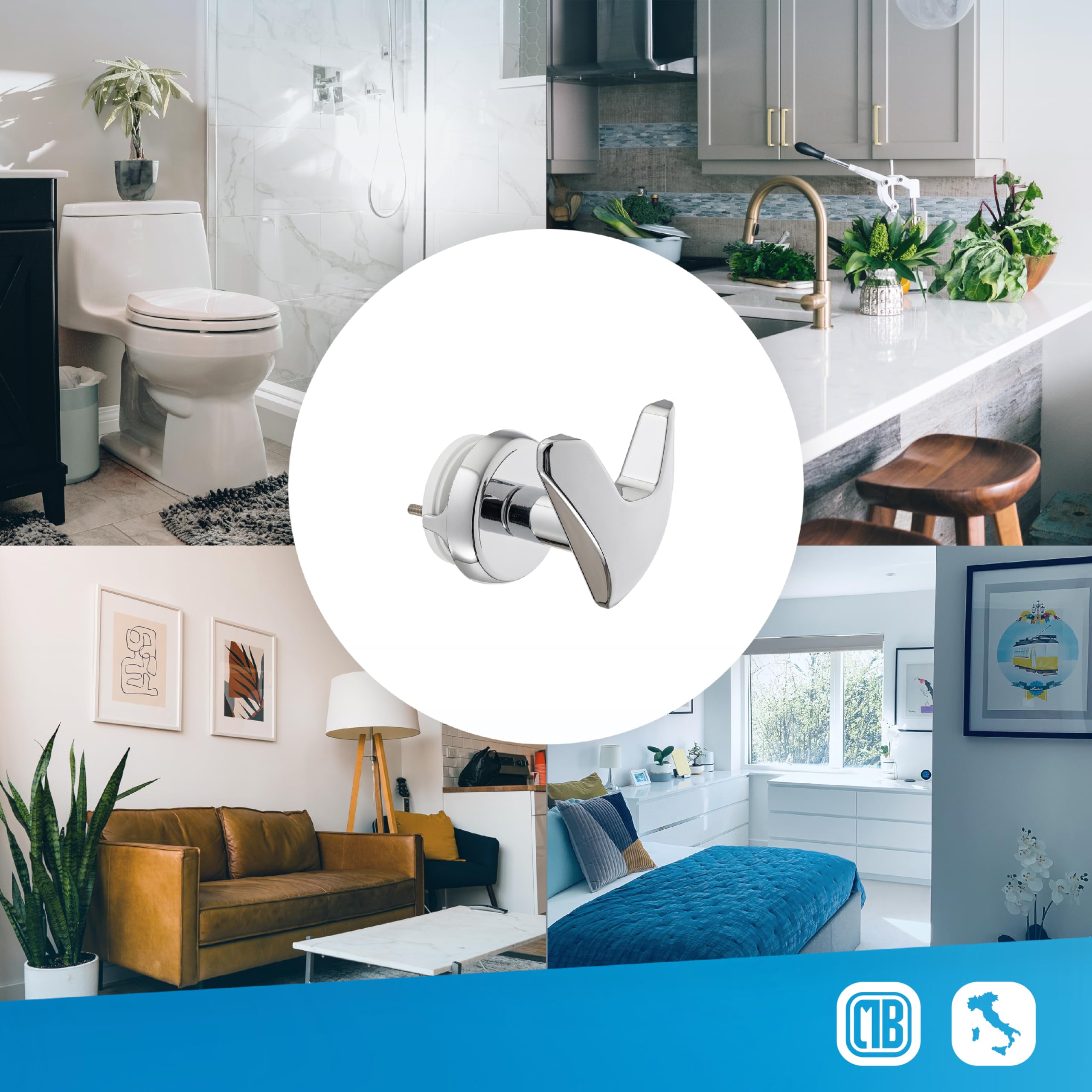 Coppia Di Portasciugamani Autoavvitanti Per Termosifoni - Senza Fori O Colla, Made In Italy, Adatti A Tutti I Radiatori - Foto 3