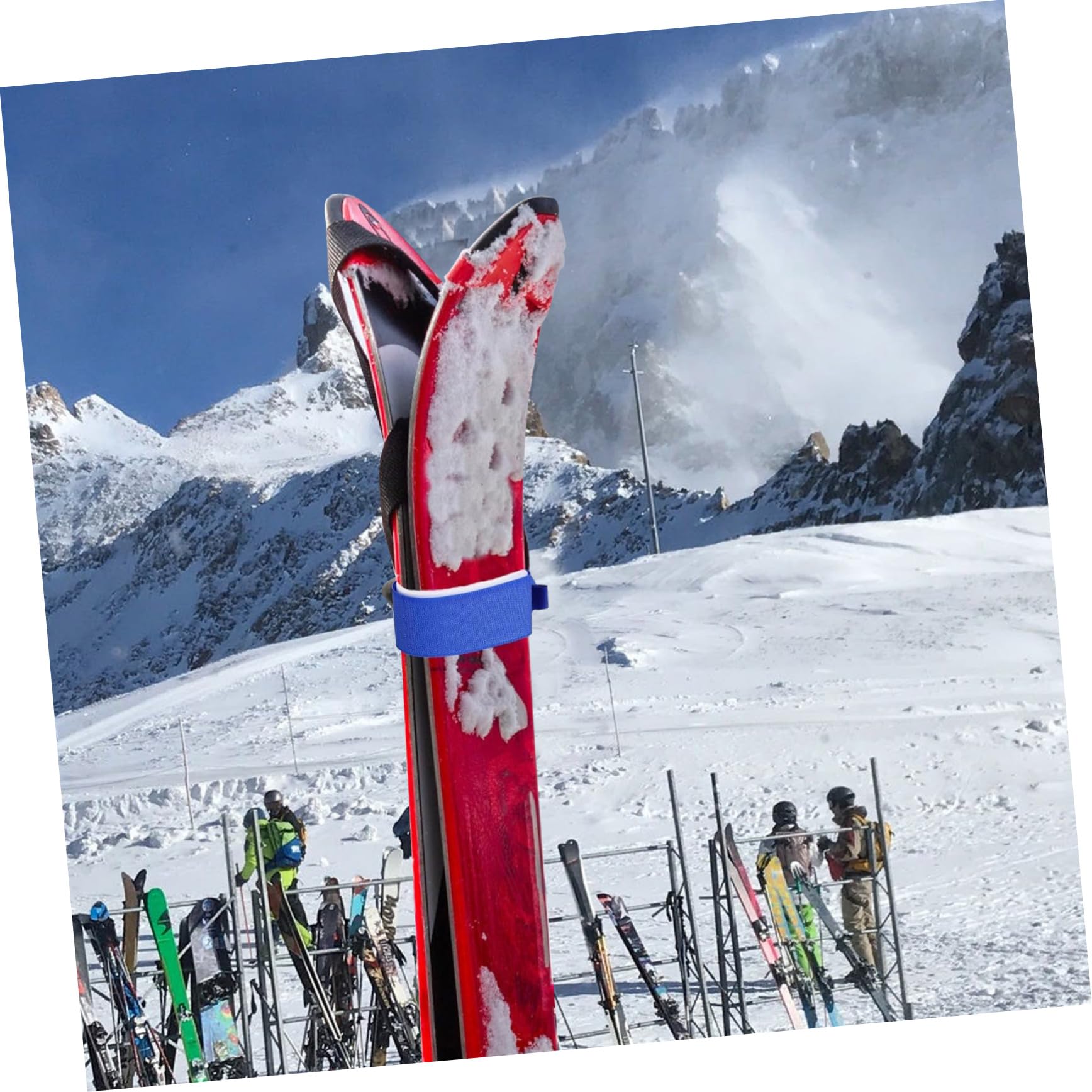 BESPORTBLE Ski Fastener Straps Set 4pcs Snowboard Carry Straps Lightweight Nylon Easy to Install Protect Your Equipment