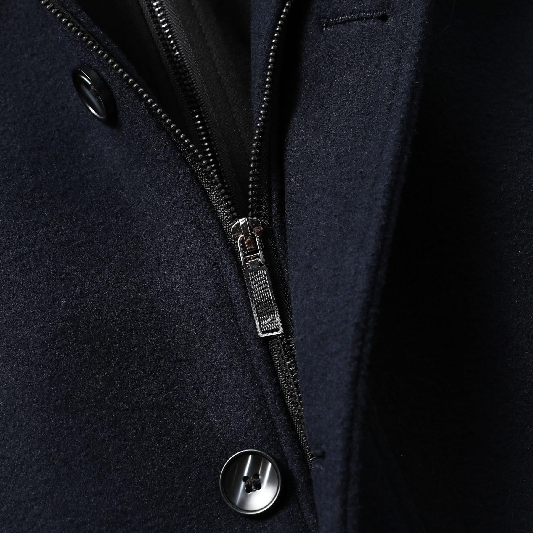 Allthemen Uomo Cappotti Lana Manica Lunga Coat Corti Casual Colletto Risvolto Outwear Spesso Calda Invernale