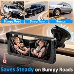 Dual Baby Car Camera for 2 Kids – 6.9” Split-Screen HD Display, Infrared Night Vision, Easy Installation, Backseat Camera for Infant & Toddler Safety, Compatible with All Car Models by Fodkh