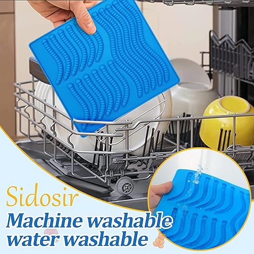 Miniatura 6 de Sidosir 7 moldes de silicona para ositos de gomitas, molde antiadherente para chocolate con gusanos para fiestas, corazón gomoso para bricolaje en