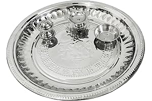 Stainless Steel Karwa Chauth Puja Thali - The Perfect Choice for Your Festive Celebrations
