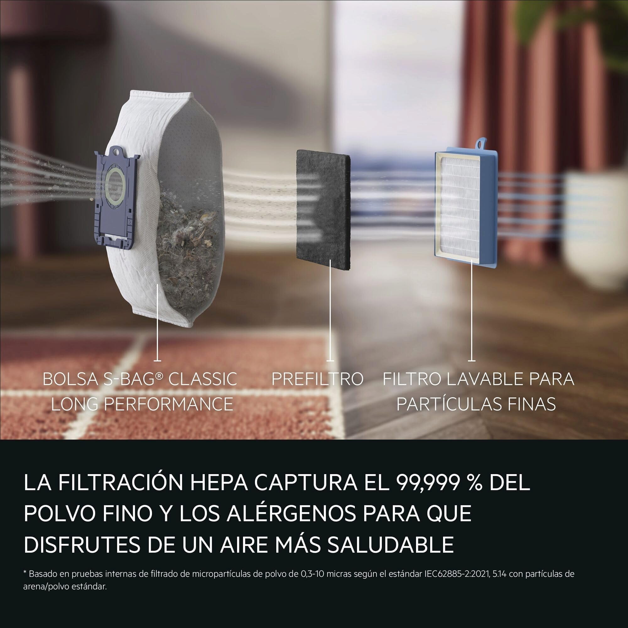 AEG Aspirador 750 W VX83-2EBR Negro | 750 w, 3,5 l, ruido 64 db(a), aspirador con bolsa, apto todo suelo