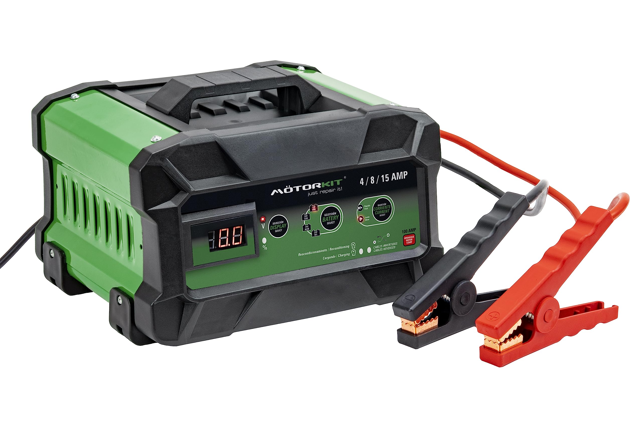 Motorkit Cargador Bateria 12/24V 4-15A