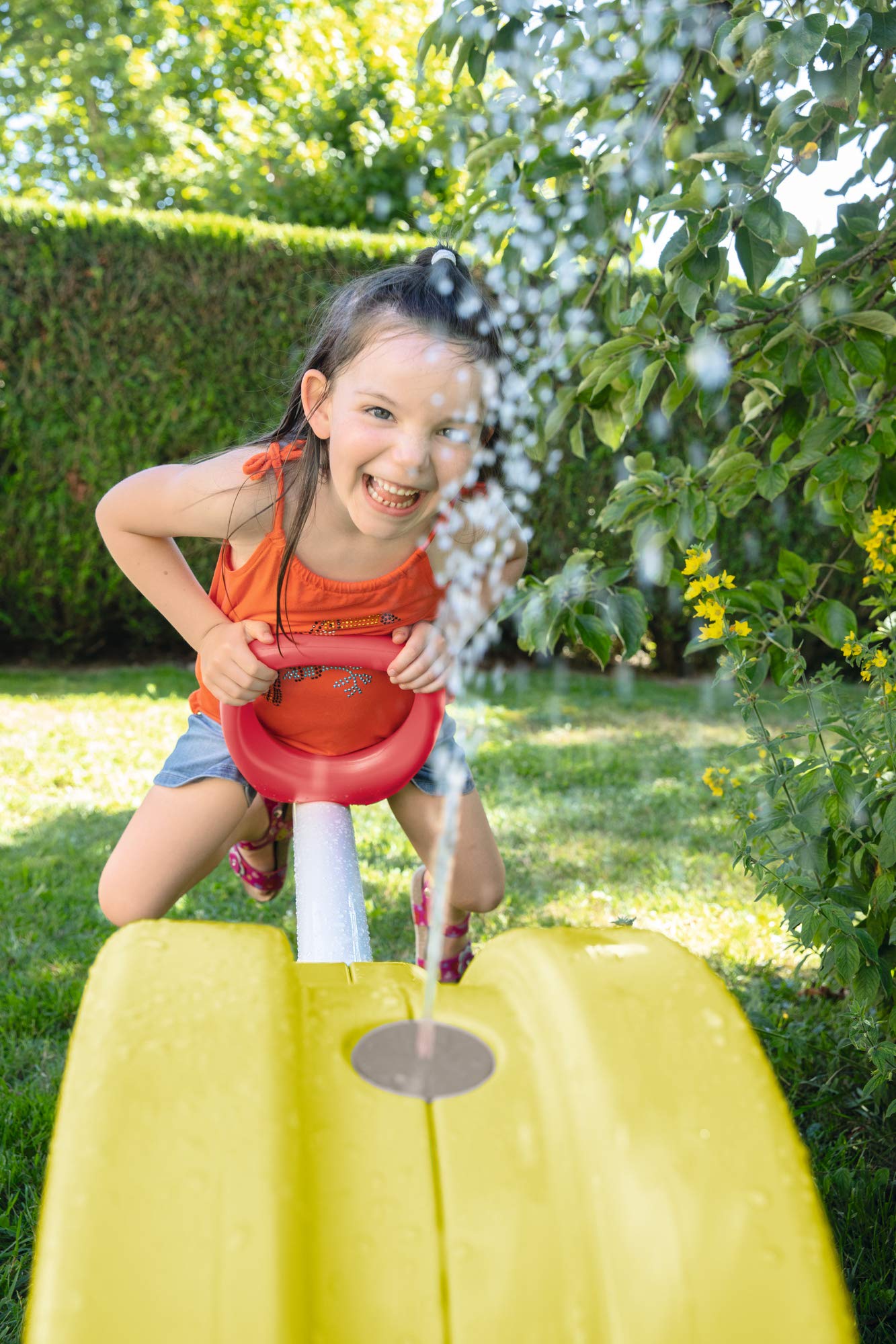 BIG Spielwarenfabrik 800056748 Big-Wasserwippe - Wippe mit Wasserspritzfunktion, sicheren Wippspaß, für Jungen und Mädchen, belastbar bis zu 50 kg pro Seite, für Kinder ab 3 Jahren