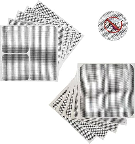 Parches de reparación de pantalla de ventana, kit de reparación de repuesto de puerta mosquitera, kit de pantalla autoadhesiva, parches de fibra de