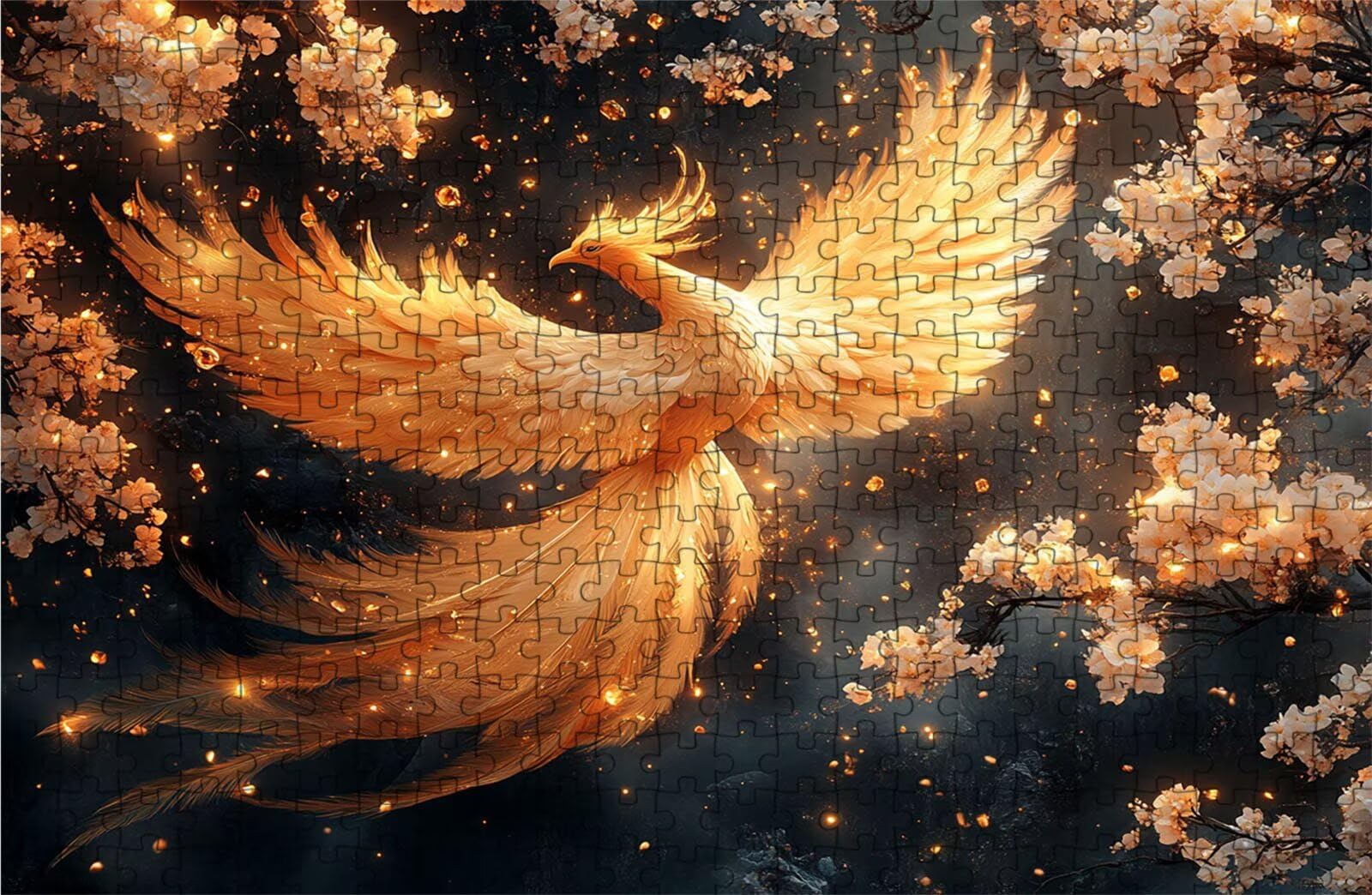 Puzzle 5000 sztuk Phoenix, Puzzle 5000 sztuk dla dorosłych kwiat, drewniane puzzle dla dorosłych 160 x 105 cm, puzzle dla całej rodziny obrazy dekoracja salonu nowoczesny prezent dla kobiet mężczyzn