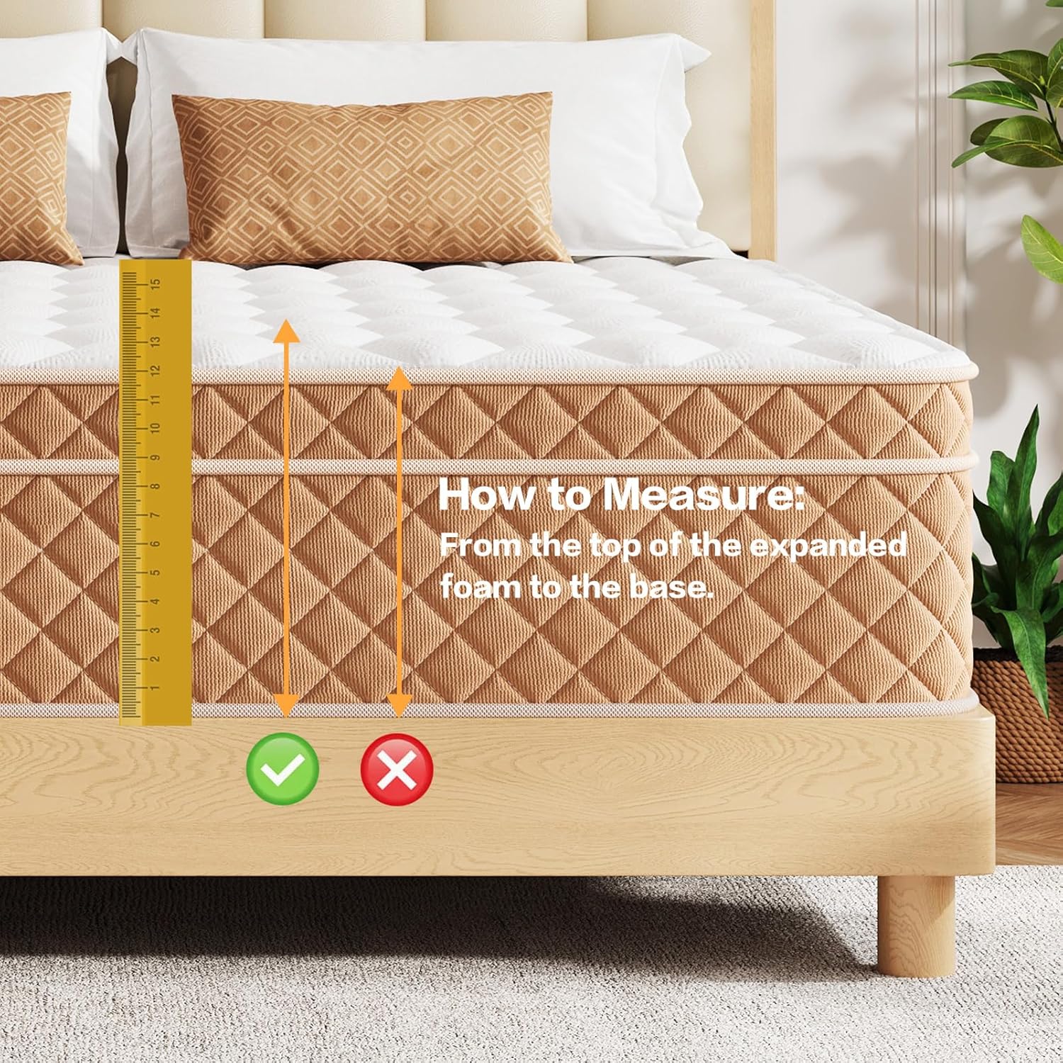 Queen Mattress,12 Inch Queen Size Mattress in a Box,Memory Foam and Pocket Spring Hybrid Mattress,Ideal for All Sleep Positions,CertiPUR-US Certified,Shoulder Support-Medium Firm,80" x 60"