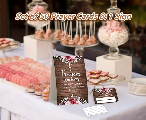 Miniatura 4 de Baby Shower floral, oraciones para bebé, tarjetas de oración para baby shower, Biblia de bebé, juegos de baby shower, tarjetas de oración de