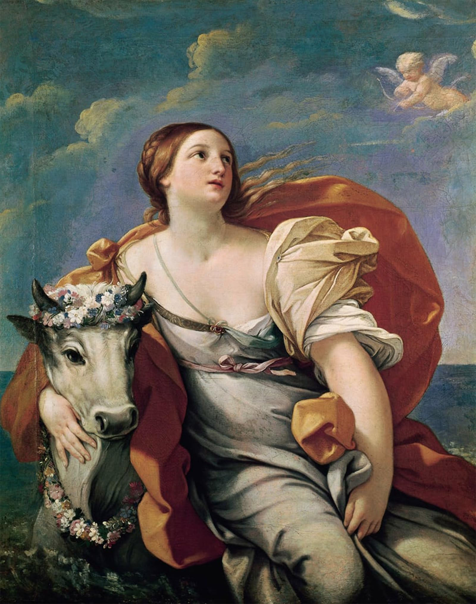 Serendipitp No Frame Abstract Painting Mural Print Picture Wall Decor Painting The Rape Of Europa By Vintage Painting Vintage Wall Artwork For Home Decor 60X90cm