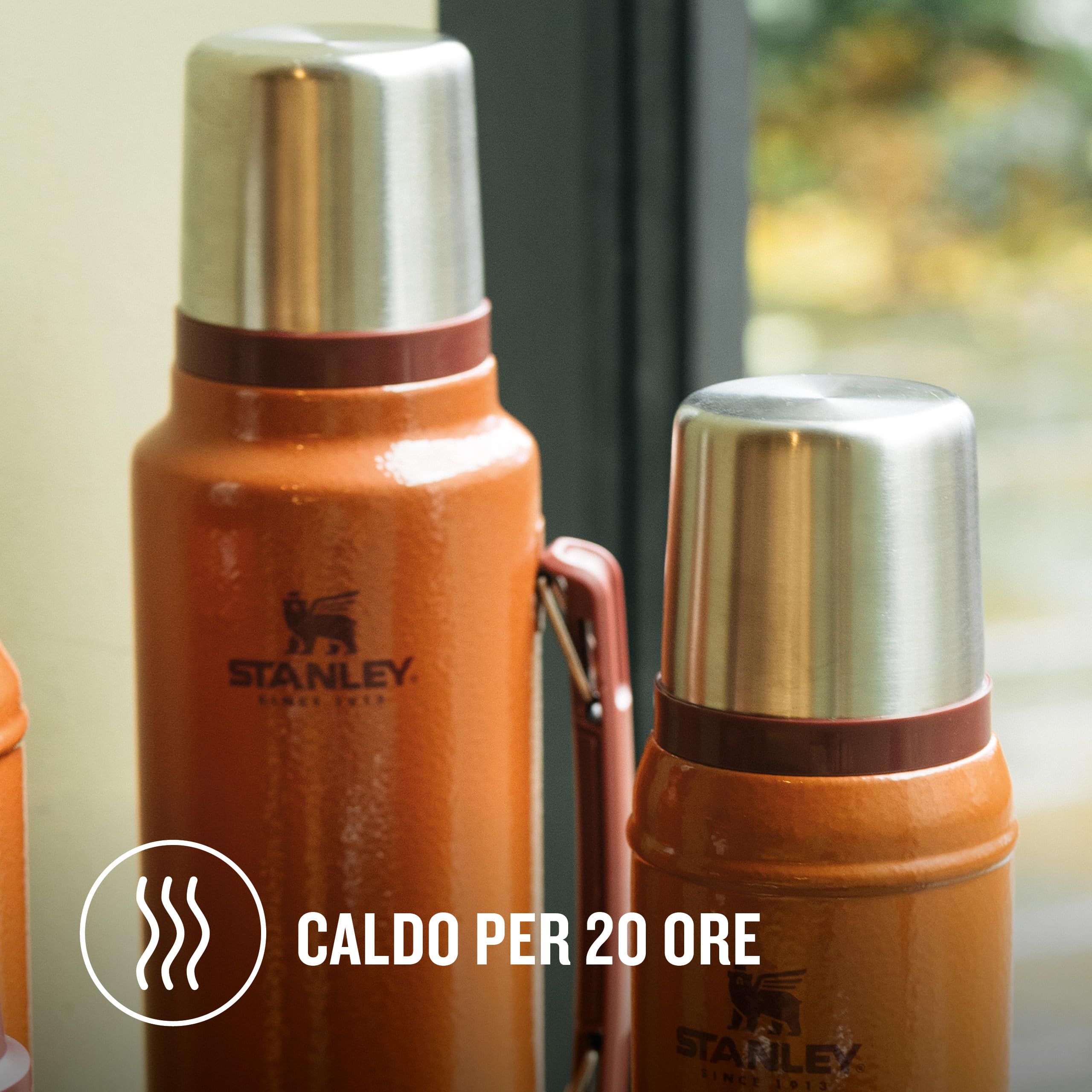 Stanley 1913 Classic Legendary Thermos 0.75L - Hammertone Clay | Mantiene La Temperatura 20 Ore (Caldo/Freddo) - Borraccia Termica 750 ml - Senza BPA - Acciaio Inox - Termos