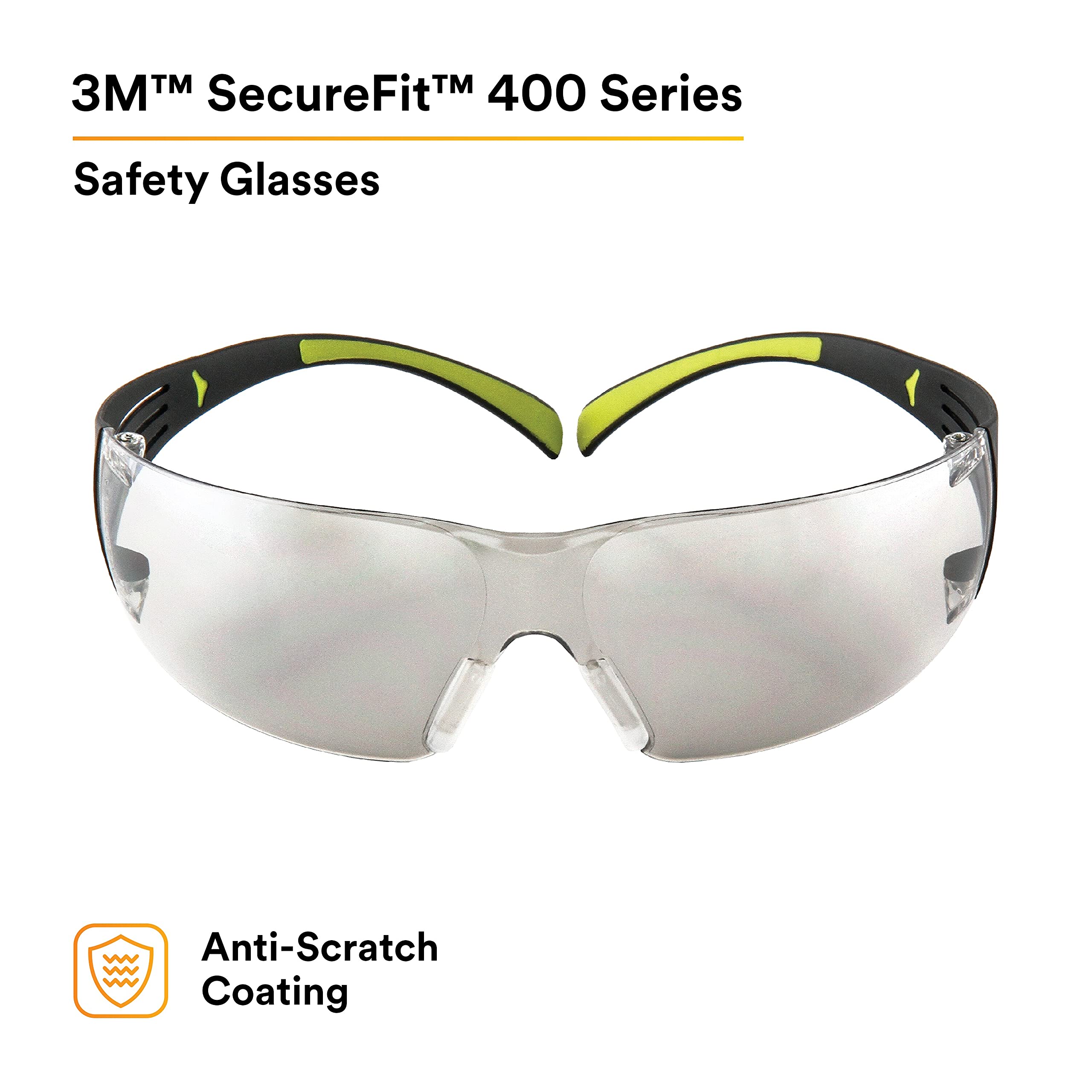 3 m SecureFit Port de lunettes de protection, 400-series, Sf410as, intérieur/extérieur Miroir objectif (boîte de 20)