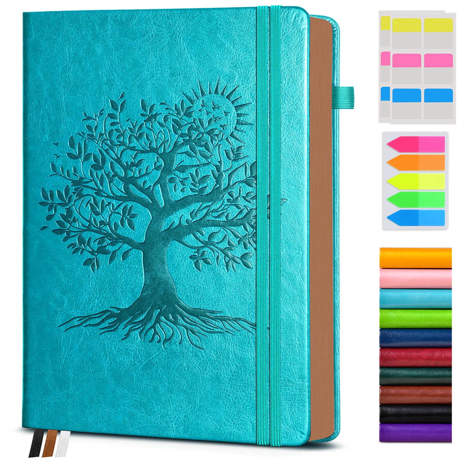 Vintage Leather Journal with 300 Numbered Pages,A4 Lined Journal for Men Women,Daily Journals for Writing,College Ruled Notebook for Work,School,Note taking,Travel Diary,Large (8.5" X 11.3")