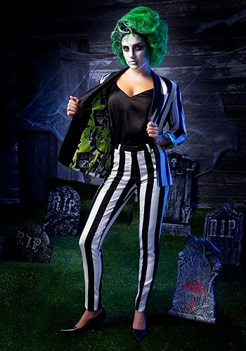Vista 8 de Fun Costumes Beetlejuice Women's Suit Pants