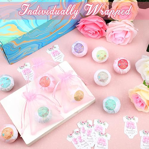 Miniatura 2 de 50 juegos de bombas de baño para baby shower, mini regalos de fiesta a granel, vaporizadores de ducha hechos a mano, regalo para niñas, bombas de