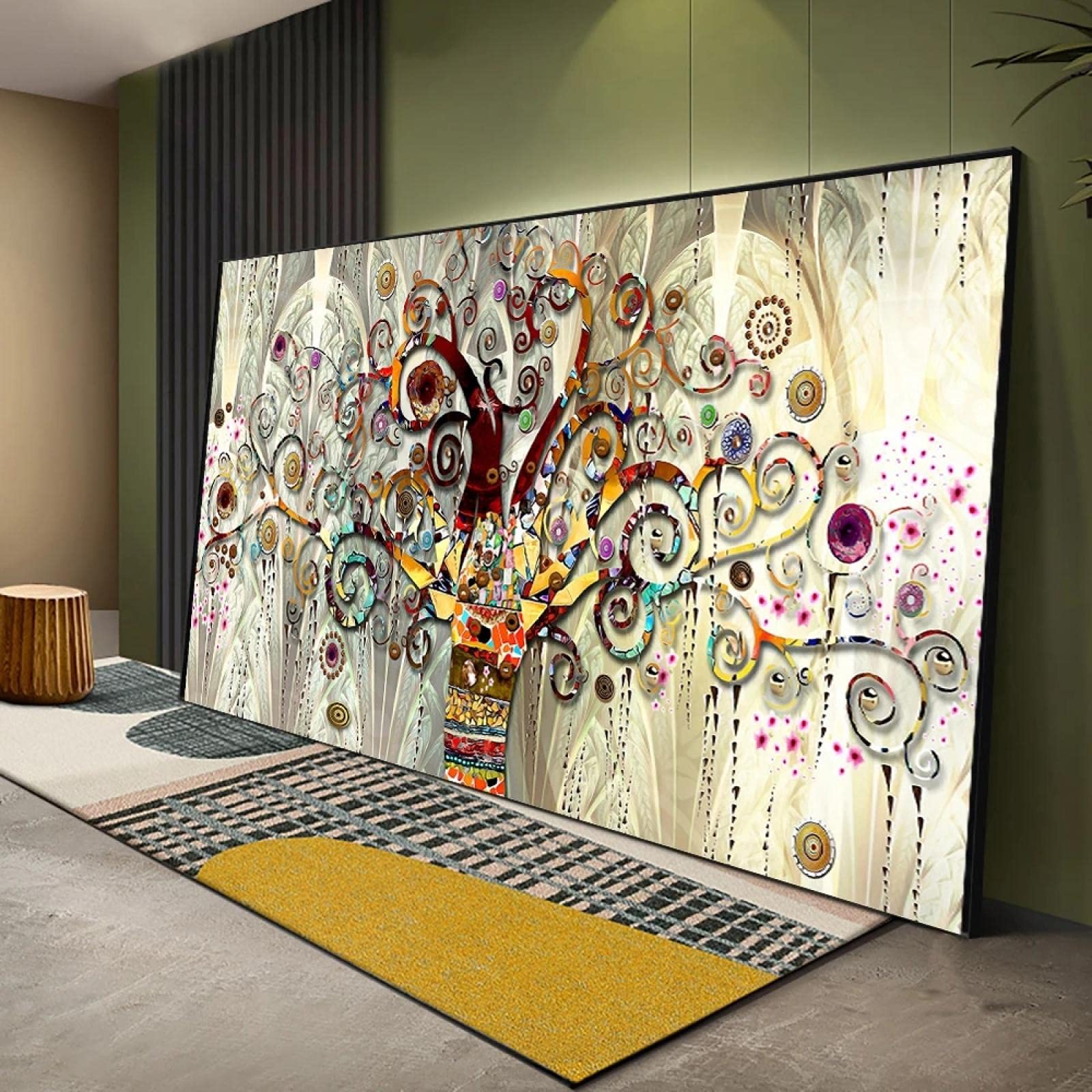 Amazon｜グスタフクリムトの生命の樹キャンバス絵画北欧スタイルの壁