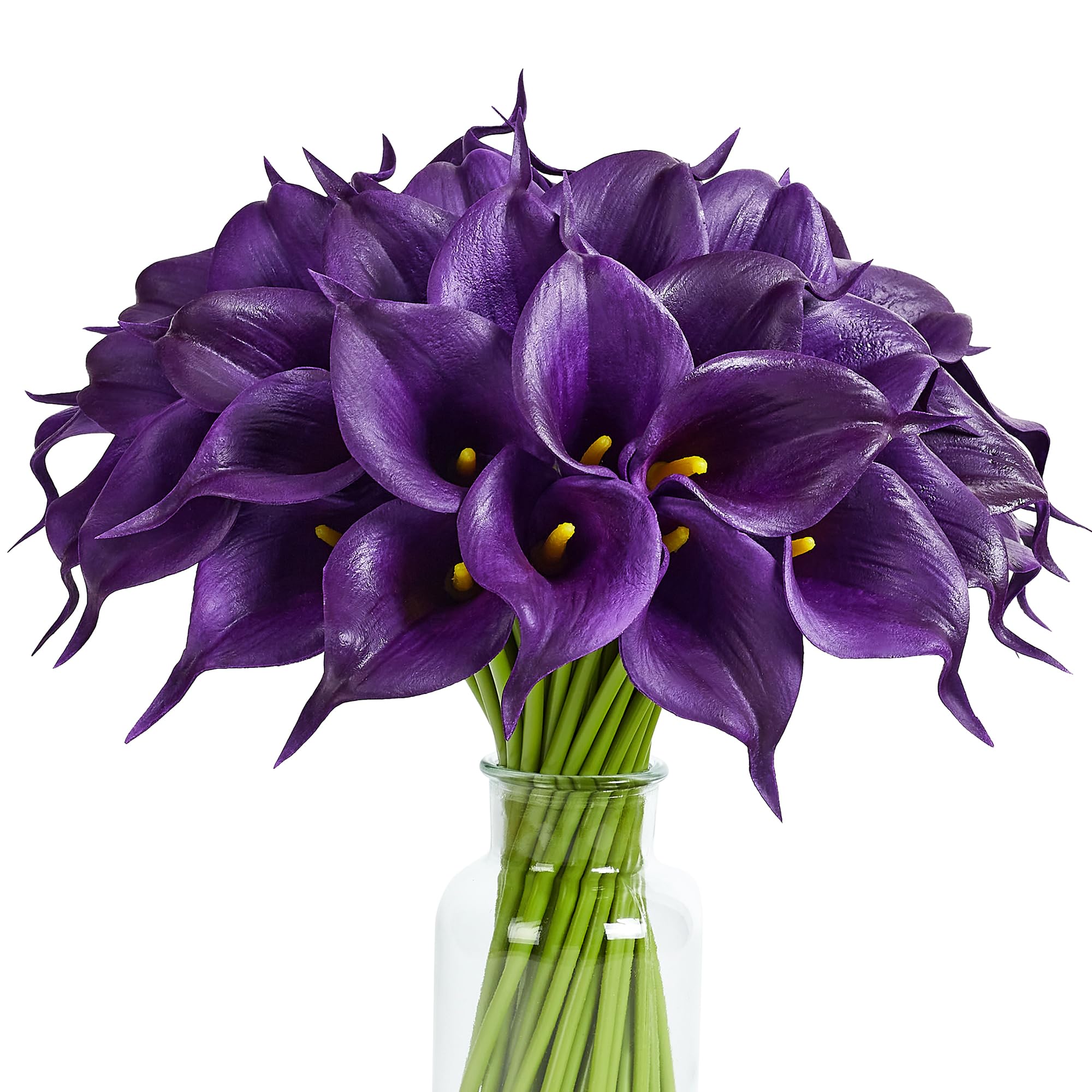 SITUMEIZI 24 PCS Deep Purple Calla Lily